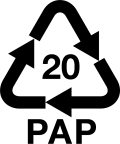 PAP 20 Recycling Paper Symbol